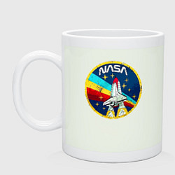 Кружка керамическая NASA - emblem - USA, цвет: фосфор