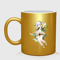 Кружка керамическая Нахида - Genshin Impact, цвет: золотой