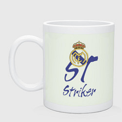 Кружка керамическая Real Madrid - Spain - striker, цвет: фосфор