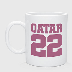 Кружка керамическая Катар 22, цвет: белый