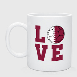 Кружка керамическая Love Qatar, цвет: белый