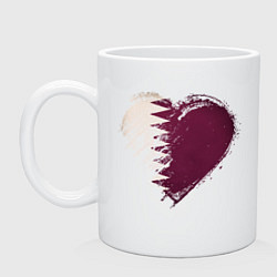 Кружка керамическая Сердечко Катара, цвет: белый