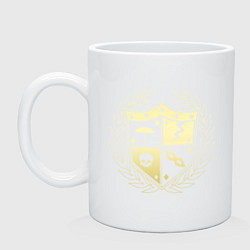 Кружка керамическая Академия Амбрелла - золотая эмблема, цвет: белый