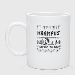 Кружка керамическая Krampus is coming to town, цвет: белый