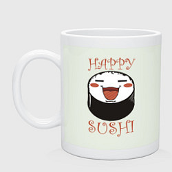 Кружка керамическая Smiling sushi, цвет: фосфор