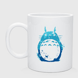 Кружка керамическая Blue Totoro, цвет: белый