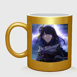 Кружка керамическая Raiden love, цвет: золотой