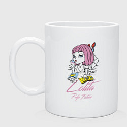 Кружка керамическая Lolita - pulp fiction, цвет: белый