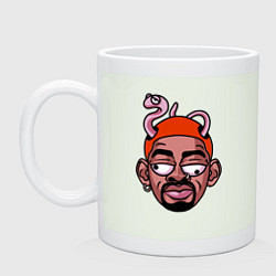Кружка керамическая Rodman snake, цвет: фосфор