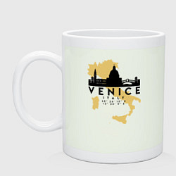 Кружка керамическая Итальянская Венеция, цвет: фосфор