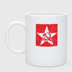 Кружка керамическая Star USSR, цвет: белый