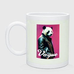 Кружка керамическая Панда - модный чувак, цвет: фосфор