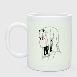Кружка керамическая Милый во франксе - line, цвет: фосфор