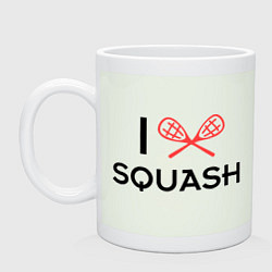 Кружка керамическая I Love Squash, цвет: фосфор