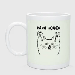 Кружка керамическая Papa Roach - rock cat, цвет: фосфор