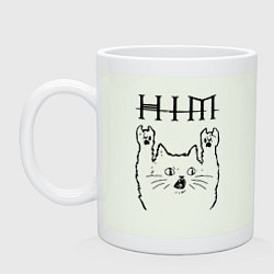 Кружка керамическая HIM - rock cat, цвет: фосфор