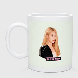 Кружка керамическая Blackpink Rose music, цвет: фосфор