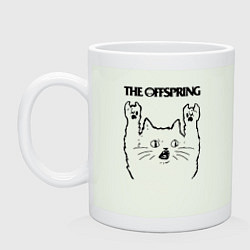 Кружка керамическая The Offspring - rock cat, цвет: фосфор