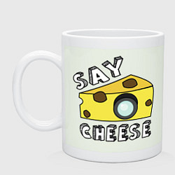 Кружка керамическая Say cheese, цвет: фосфор
