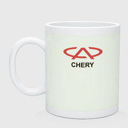 Кружка керамическая Chery Logo, цвет: фосфор