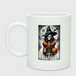Кружка керамическая Witch - skeleton - halloween, цвет: фосфор