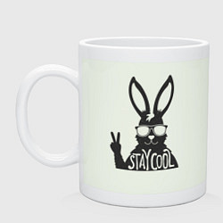 Кружка керамическая Stay cool rabbit, цвет: фосфор