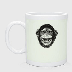 Кружка керамическая Smile monkey, цвет: фосфор
