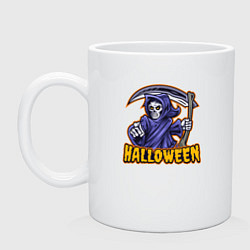 Кружка керамическая Halloween dead, цвет: белый