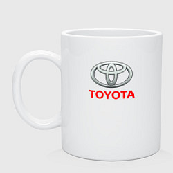 Кружка керамическая Toyota sport auto brend, цвет: белый