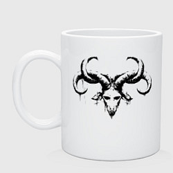 Кружка керамическая Демон сатана, цвет: белый