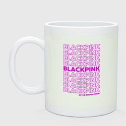 Кружка керамическая Blackpink kpop - музыкальная группа из Кореи, цвет: фосфор
