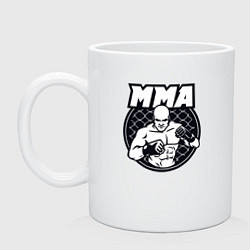 Кружка керамическая Warrior MMA, цвет: белый