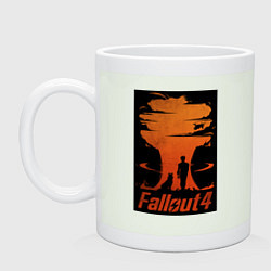 Кружка керамическая Fallout 4 dog, цвет: фосфор