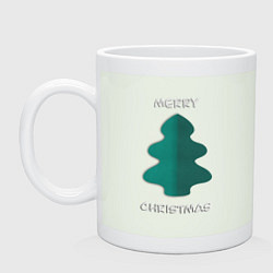 Кружка керамическая Merry Christmas - Papercut ёлка, цвет: фосфор