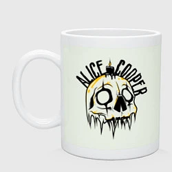 Кружка керамическая Alice Cooper skull, цвет: фосфор