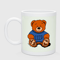 Кружка керамическая Плюшевый мишка из СССР, цвет: фосфор