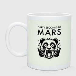 Кружка керамическая Thirty Seconds to Mars - rock panda, цвет: фосфор