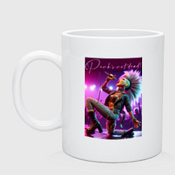 Кружка керамическая Барби поёт панк-рок, цвет: белый