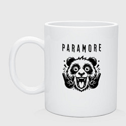 Кружка керамическая Paramore - rock panda, цвет: белый