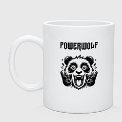 Кружка керамическая Powerwolf - rock panda, цвет: белый