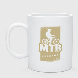 Кружка керамическая MTB extreme, цвет: белый