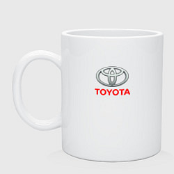 Кружка керамическая Toyota brend auto, цвет: белый