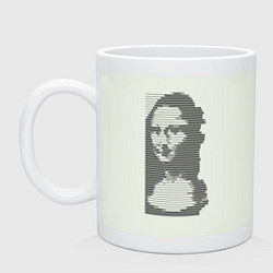 Кружка керамическая Mona Lisa text, цвет: фосфор