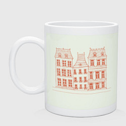 Кружка керамическая Голландские домики, цвет: фосфор