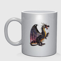 Кружка керамическая HOMM3 Black Dragon, цвет: серебряный