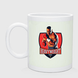 Кружка керамическая Heavyweight boxing gym, цвет: фосфор