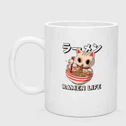 Кружка керамическая Ramne life, цвет: белый