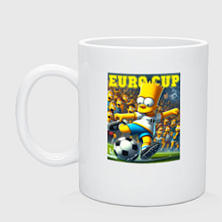 Кружка керамическая Euro cup - Bart Simpson, цвет: белый