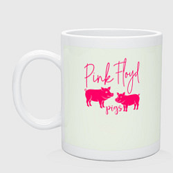 Кружка керамическая Pink Floyd pigs, цвет: фосфор