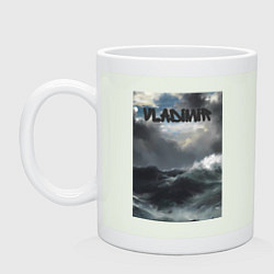 Кружка керамическая Vladimir шторм, цвет: фосфор